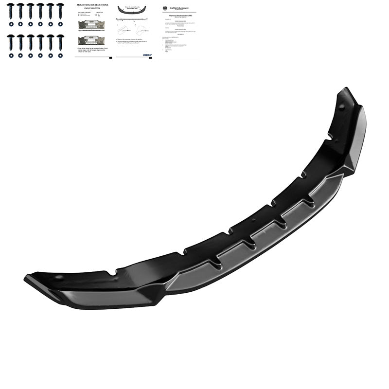 OneWay, Front spoiler, Glossy black, Fits BMW X5 M F85 & X6 M F86 2013-2018
