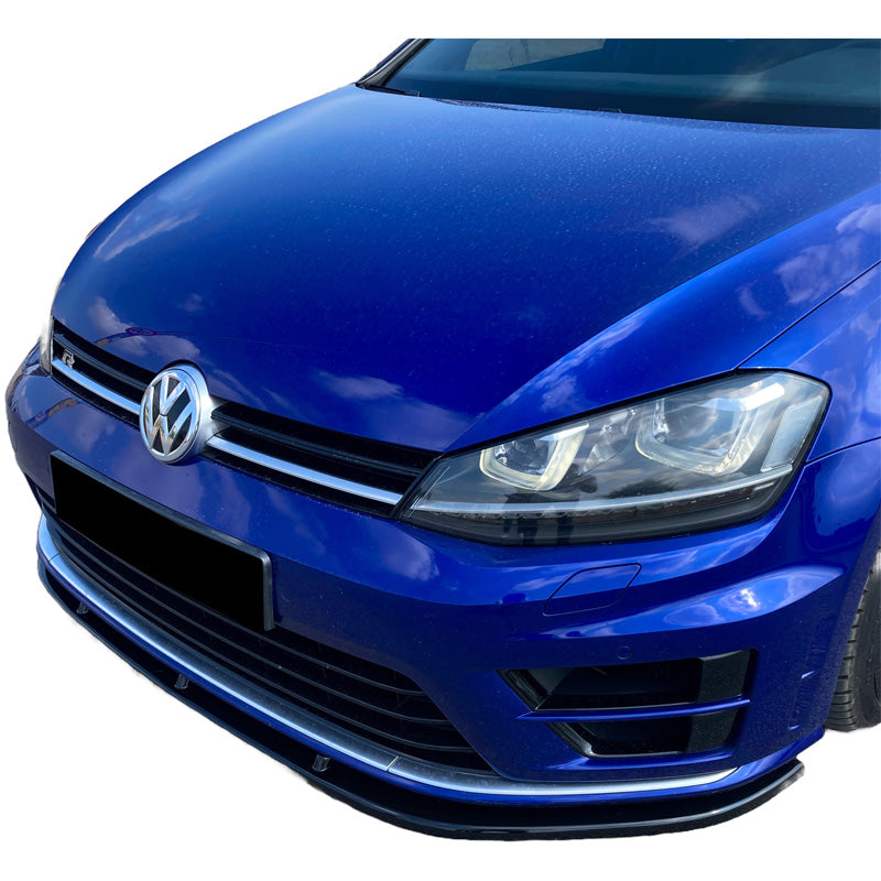 OneWay, spoiler avant, noir brillant, compatible avec Volkswagen Golf VII HB/Variant R/R Line 2013-2016, Version 3