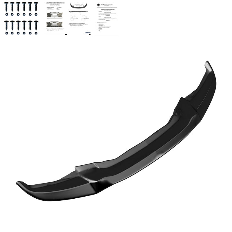 OneWay, Front spoiler, Glossy black, Fits BMW X6 F16 M-Pack (2014-2019)