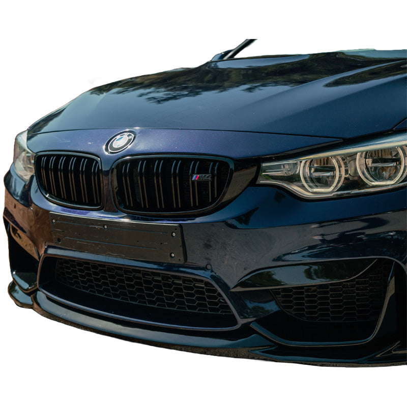 OneWay, spoiler avant, noir brillant, compatible avec BMW M3 F80 (2014-2018) & M4 F82 (2014-2021)