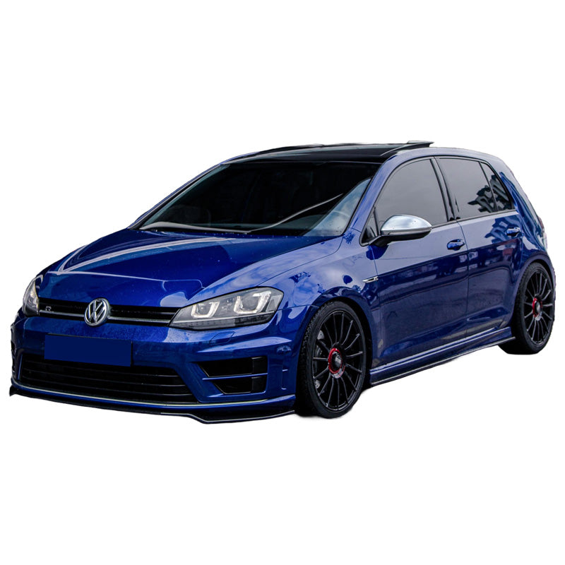OneWay, spoiler avant, noir brillant, compatible avec Volkswagen Golf VII HB/Variant R/R Line (2013-2016)
