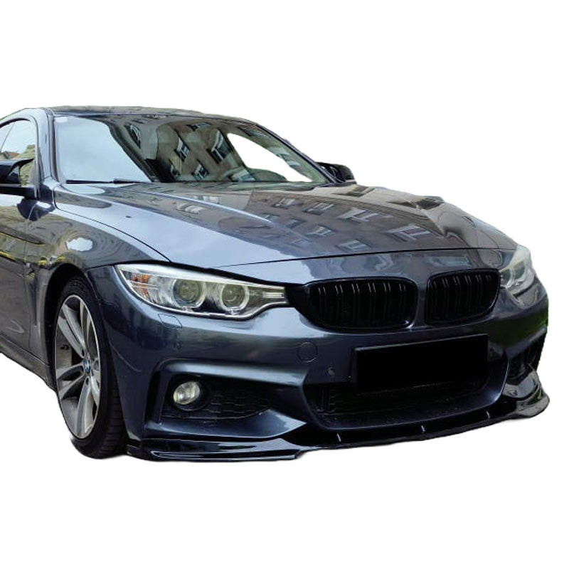 OneWay, Front spoiler, Glossy black, Fits BMW 4-Series F32/F33/F36 M-Pack 2013-2019, ABE TÜV approved
