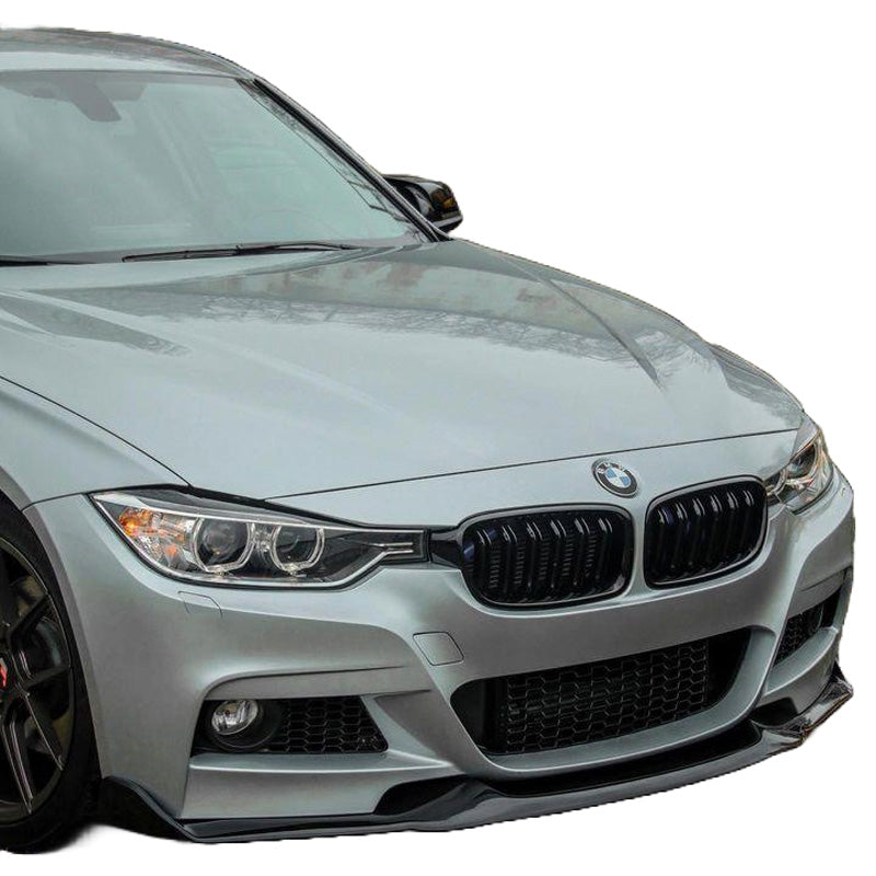 OneWay, Front spoiler, Glossy Black, Fits BMW 3-Series F30 M-Tech (2012-2019)