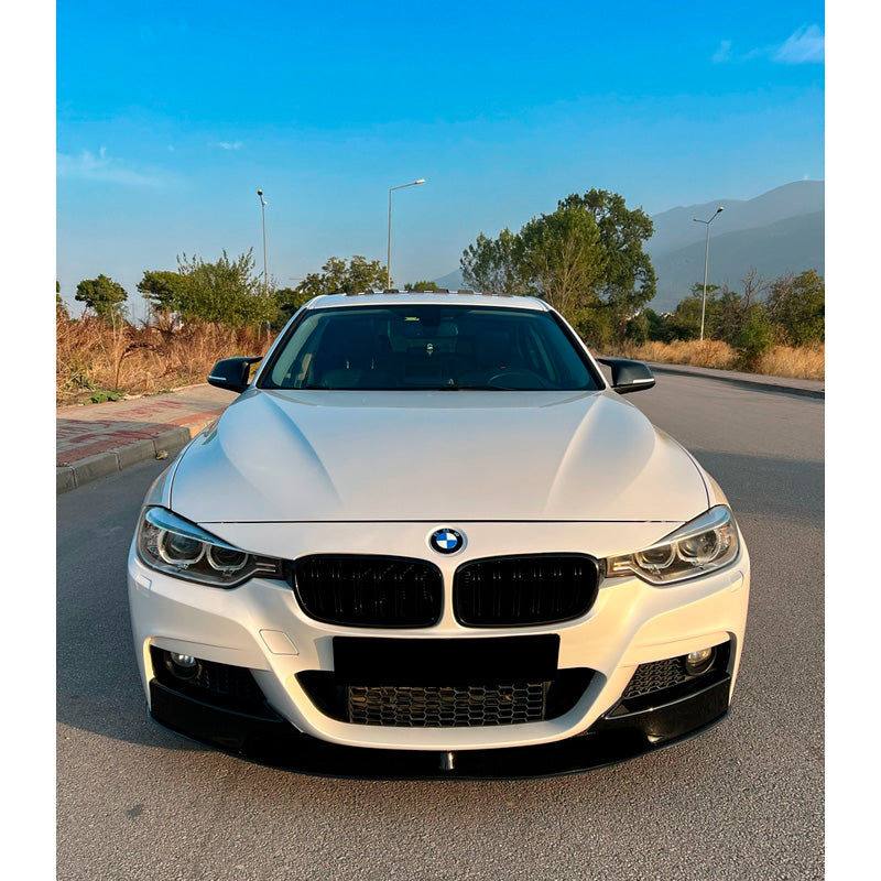 OneWay, Front Flaps, Glossy Black, Fits BMW 3-Series F30 M-Pack (2012-2019), 2-piece set