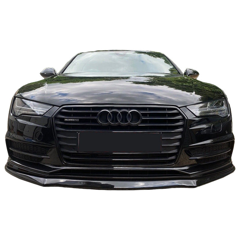 OneWay, Front spoiler, Glossy black, Fits Audi A7 S-Line/S7 C7 Facelift 2014-2017