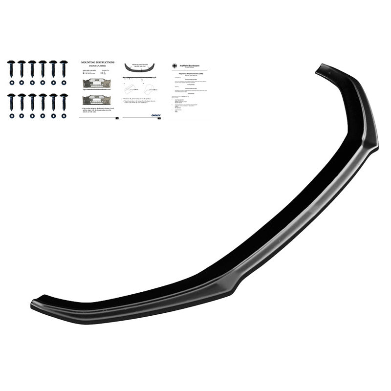 OneWay, Front spoiler, Glossy black, Fits Audi A5 S-Line/S5 F5 Coupe/Sportback 2017-2019