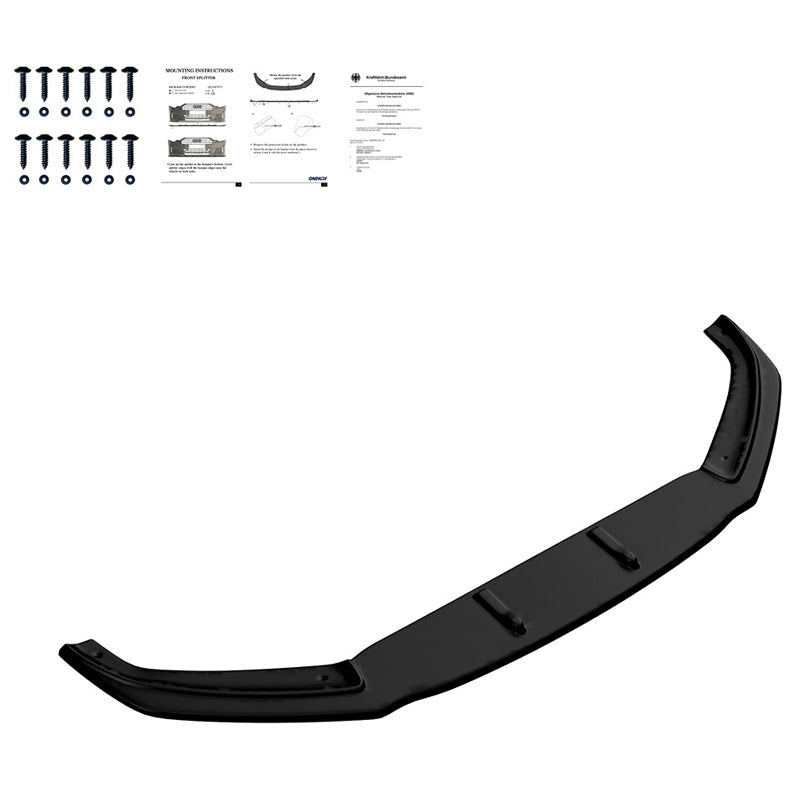 OneWay, Front spoiler, Glossy black, Fits Audi TT RS 8S (2016-2020)