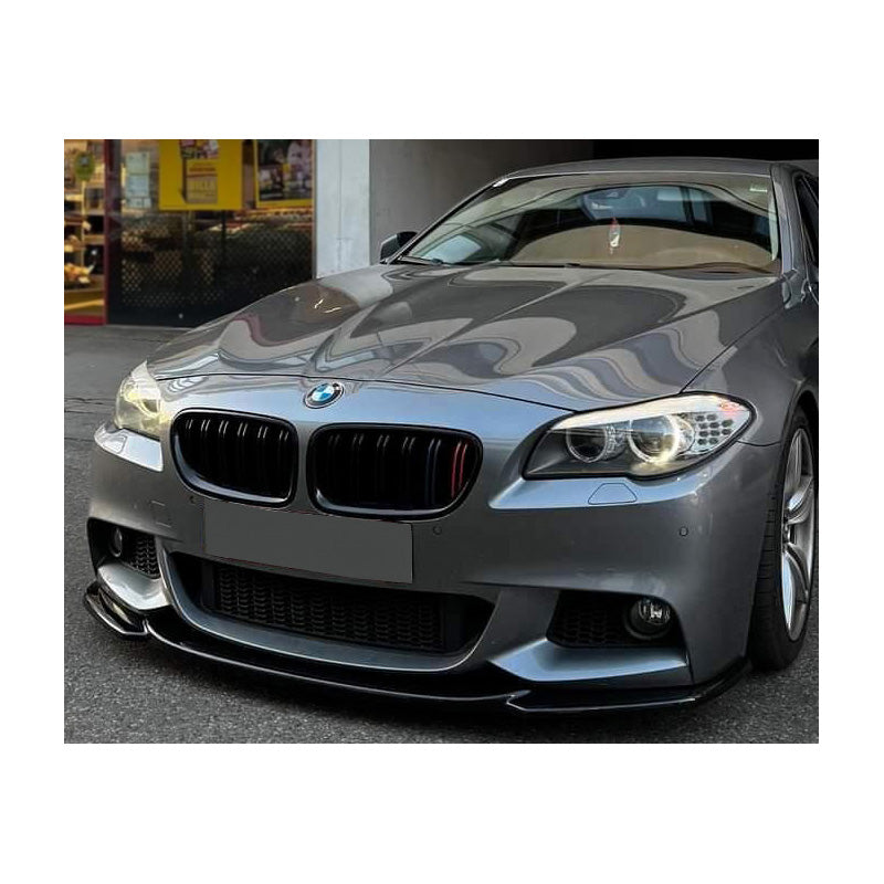 OneWay, Front spoiler, Glossy black, Fits BMW 5-Series F10/F11 M-Pack 2011-2016