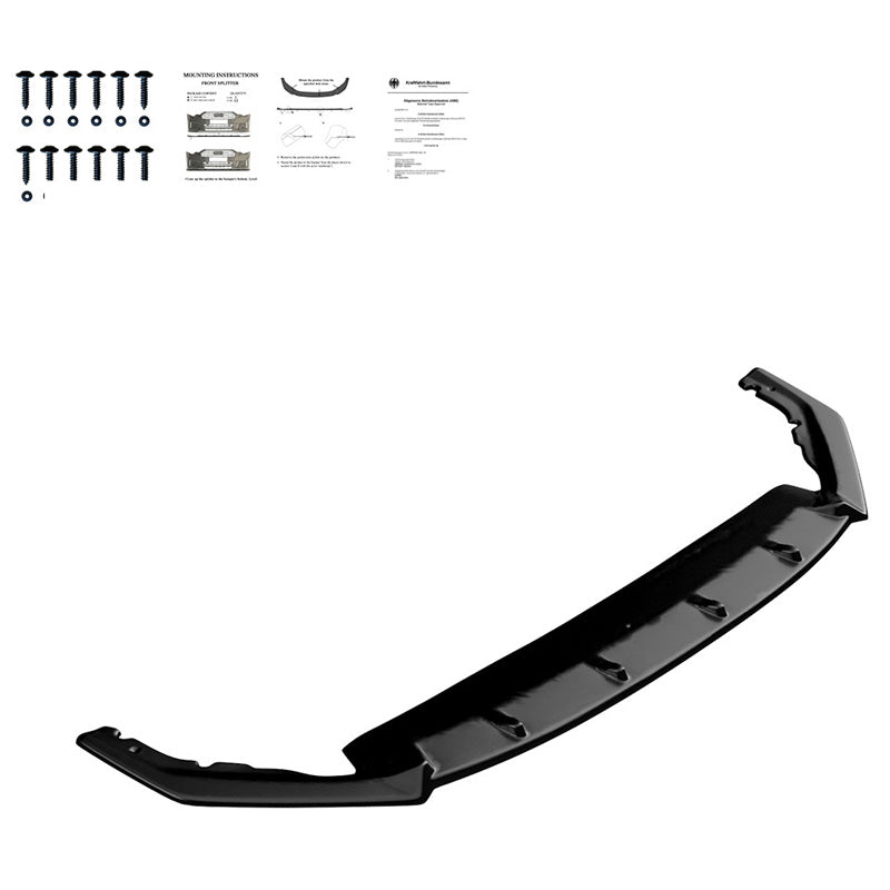 OneWay, Frontspoiler, glanzend zwart, Past op Skoda Octavia IV RS HB/Kombi 2020-, OEM kwaliteit