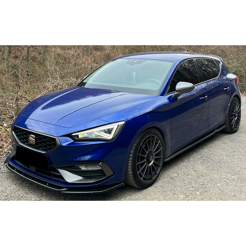 OneWay, Front spoiler, Glossy black, Fits Seat Leon IV HB/ST FR 2020-, 'Aerodynamic'