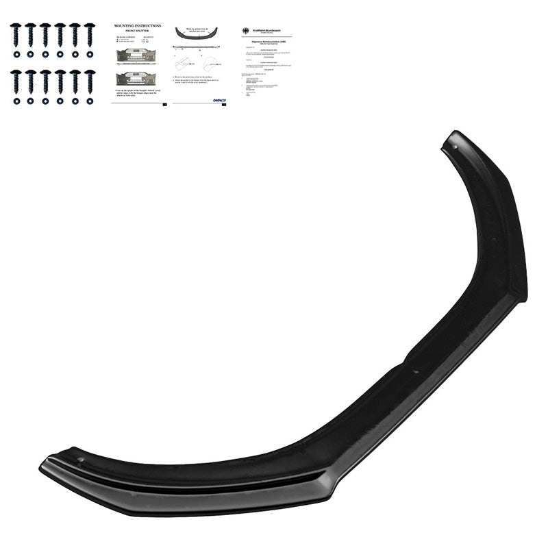 OneWay, spoiler avant, noir brillant, compatible avec Volvo V40 R-Design 2012-2019, qualité OEM