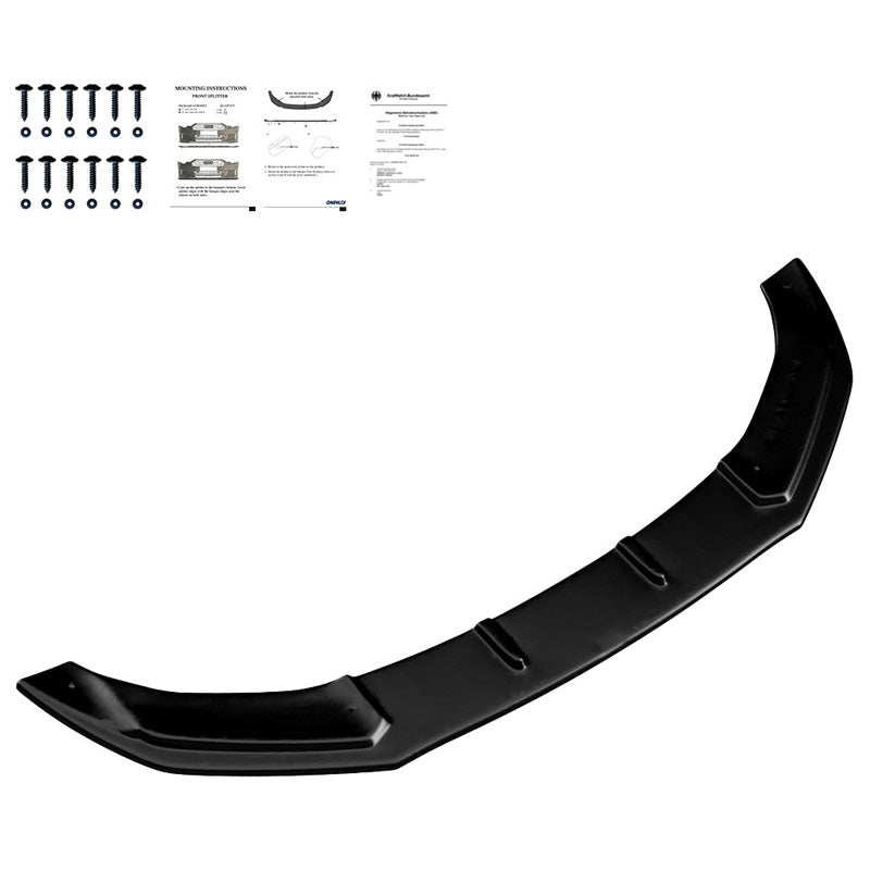 OneWay, Front spoiler, Glossy black, Fits Audi TT RS 8J (2009-2013), OEM quality