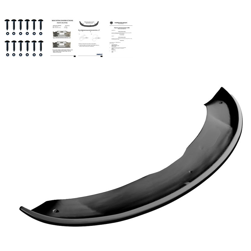 OneWay, Front spoiler, Glossy black, Fits Tesla Model 3 2017-2024, 'Sportline'