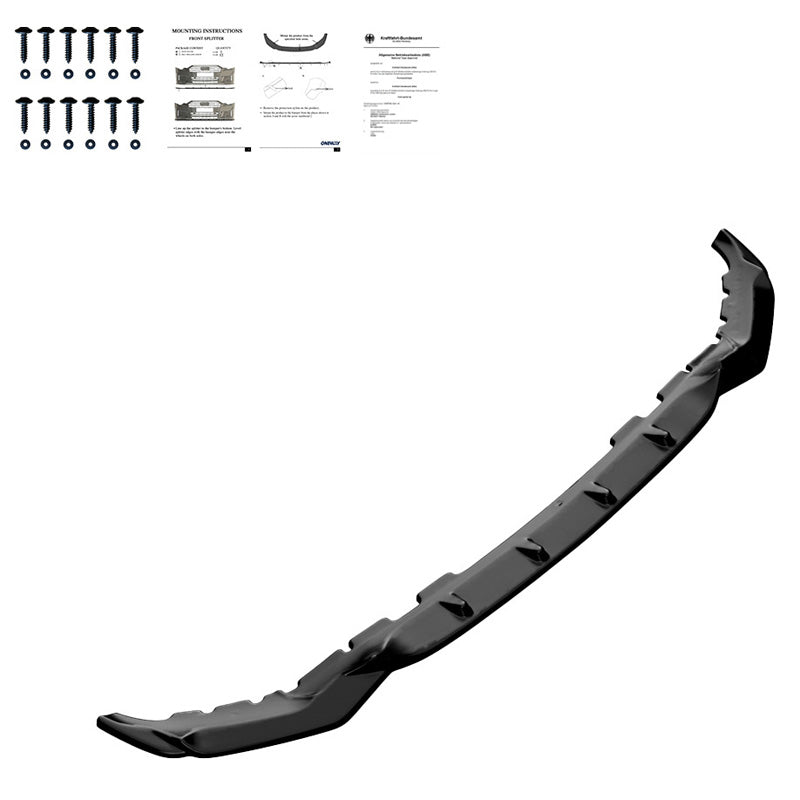 OneWay, Front spoiler, Glossy Black, Fits BMW X7 M G07 M-Pack (2018-2022)