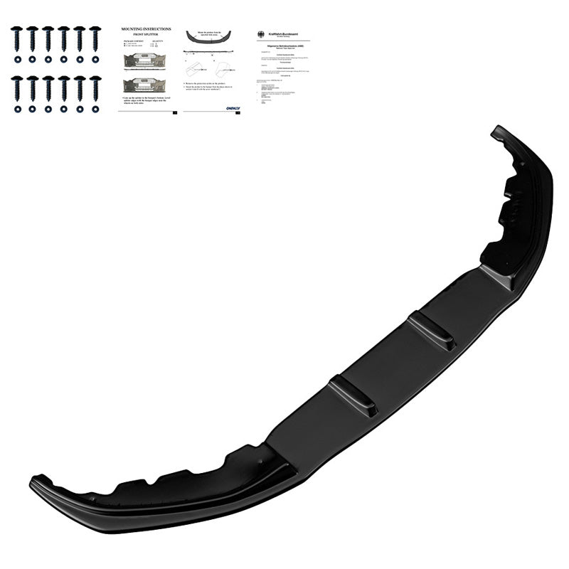 OneWay, spoiler avant, noir brillant, compatible avec BMW 7-Serie G11 M-Pack (2015-2018)