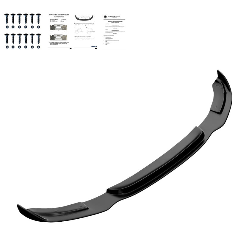 OneWay, Front spoiler, Glossy Black, Fits BMW 3-Series F34 GT 335i M-Pack (2012-2017)