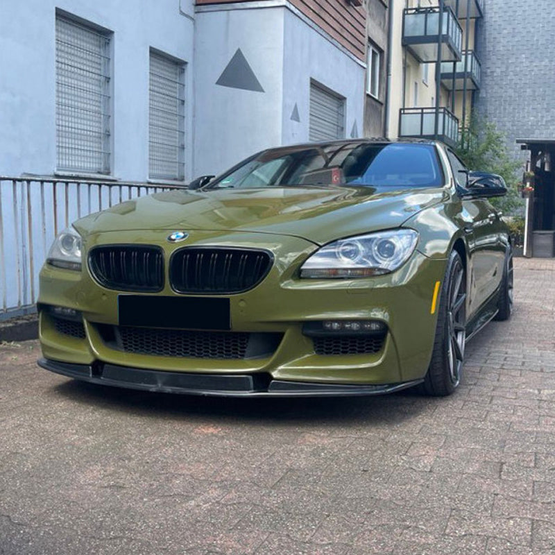 OneWay, spoiler avant, noir brillant, compatible avec BMW 6-Series F06/F12/F13 Facelift M-Pack 2013-2018