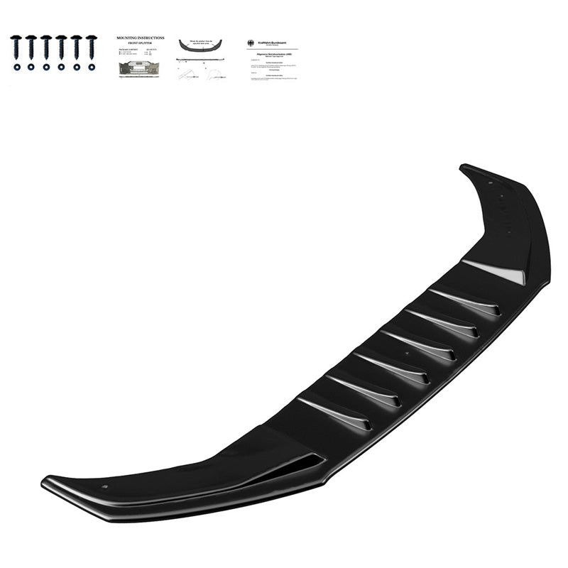 OneWay, Front spoiler, Glossy Black, Fits Volkswagen Arteon R-Line (2017- incl. Shooting Brake)