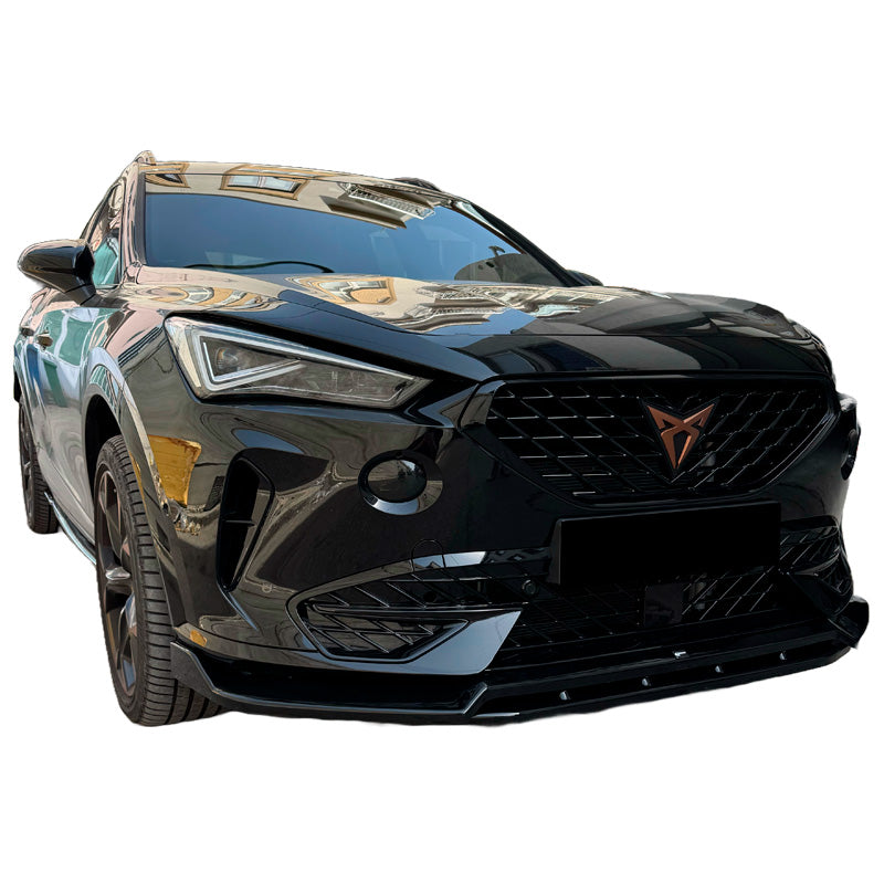 OneWay, spoiler avant, noir brillant, compatible avec Cupra Formentor 2020-2024, qualité OEM