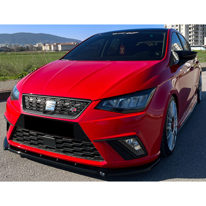 OneWay, Front spoiler, Glossy Black, Fits Seat Ibiza (6F) 2017- incl. FR