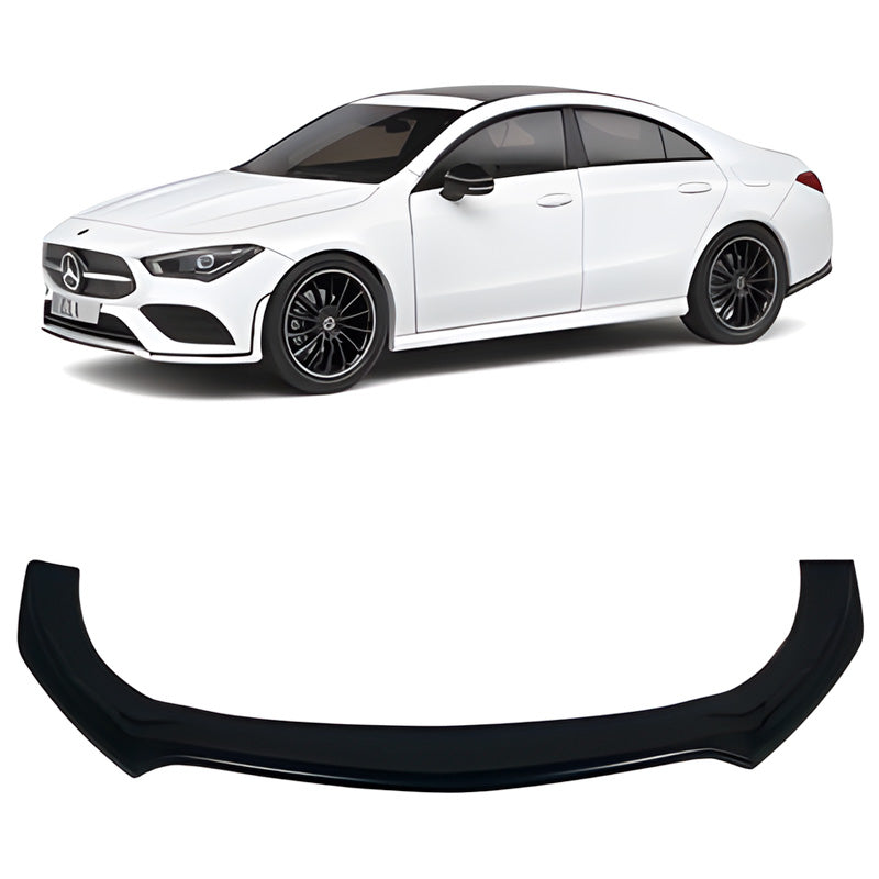 OneWay, Front spoiler, Glossy Black, Fits Mercedes CLA 35 AMG Aero C118 (2019-)
