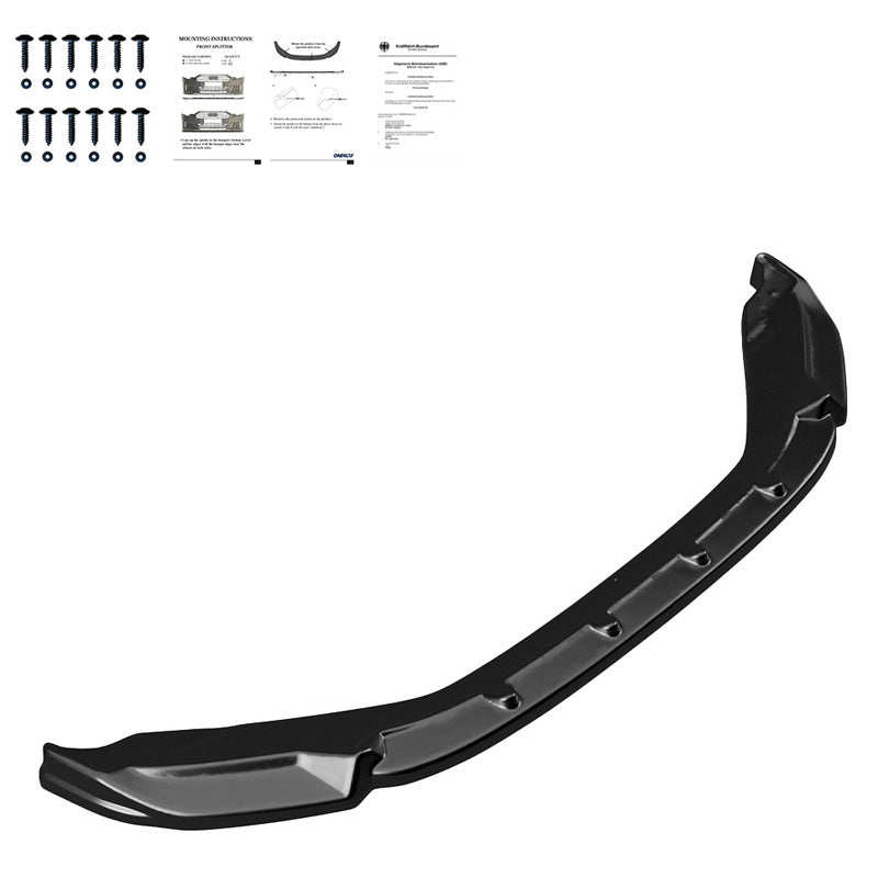 OneWay, voorste spoiler, glanzend zwart, past op Skoda Kodiaq I Facelift 2021-2024, 100% voertuigspecifieke pasvorm