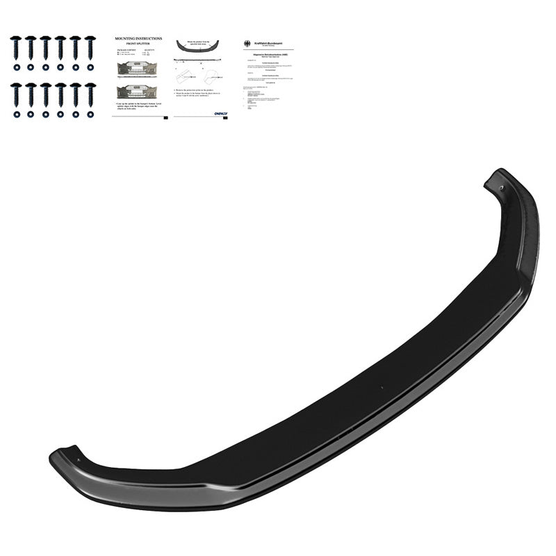 OneWay, Frontspoiler, glanzend zwart, past op Audi Q5/SQ5 (FY) 2017-2020, ABE TÜV-goedgekeurd