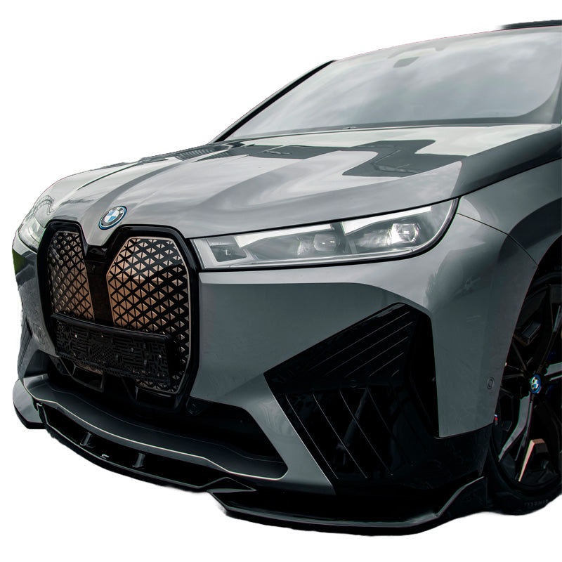 OneWay, Front spoiler, Glossy Black, Fits BMW iX M-Pack (i20) 2021-, 'Aerodynamic Design'