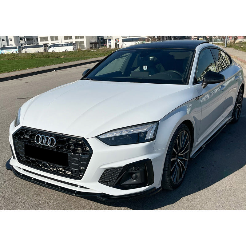 OneWay, Front spoiler, Gloss Black, Fits Audi A5 S-Line/S5 F5 Facelift (2019-), 'Sporty Look'