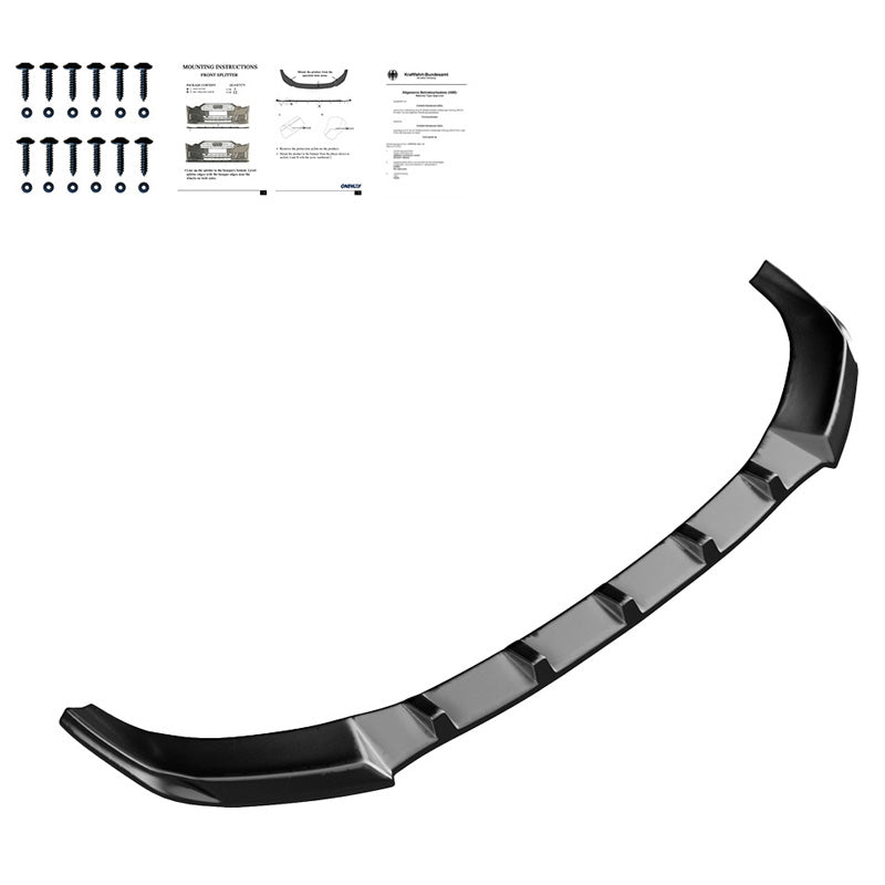 OneWay, Front spoiler, Glossy Black, Fits Audi A7 S-Line/S7 C7 Facelift 2014-2017, Version 2