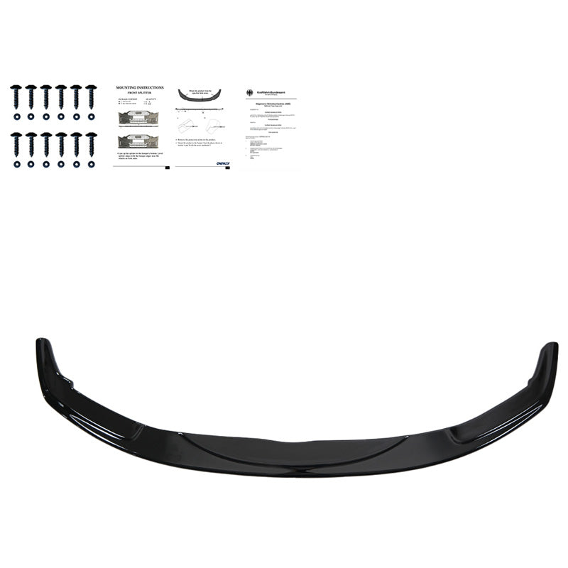 OneWay, Frontspoiler, glanzend zwart, past op BMW 5-Serie F10/F11 M-Pack (2011-2016), Version 3