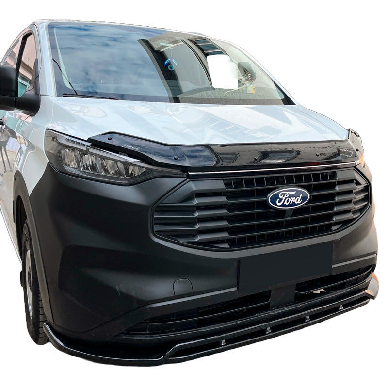 OneWay, Front spoiler, Glossy Black, Fits Ford Transit Custom MK2 (2023-), Version 2, 2-piece set