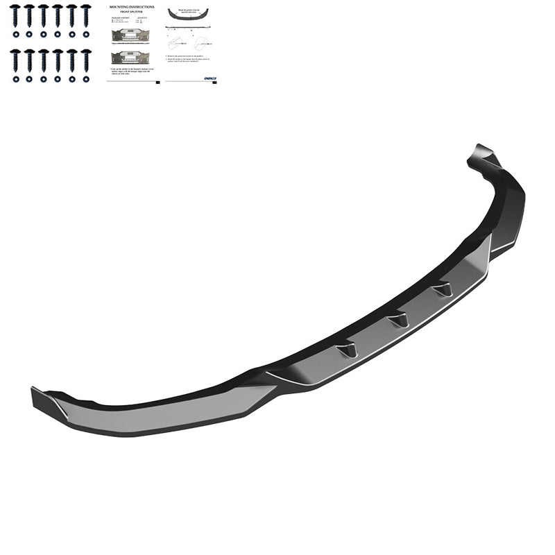 OneWay, Front spoiler, Glossy Black, Fits BMW X1 F48 M-Pack (2015-2019)