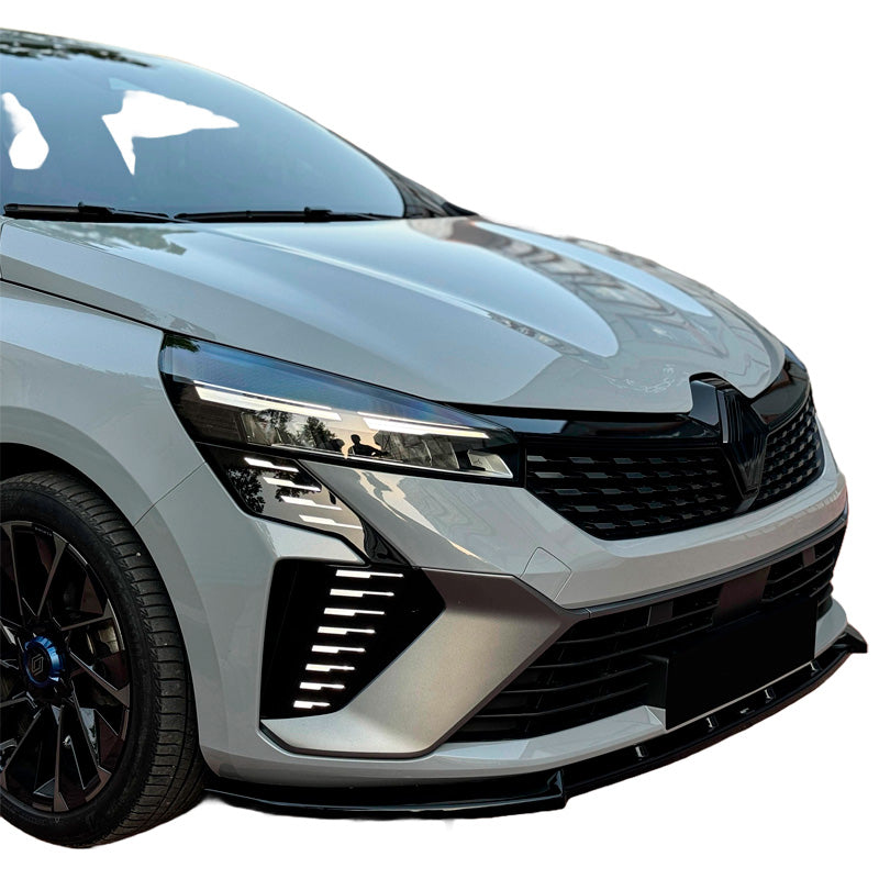 OneWay, Spoiler avant, noir brillant, compatible avec Renault Clio MK6 2024-, 'Elegance'