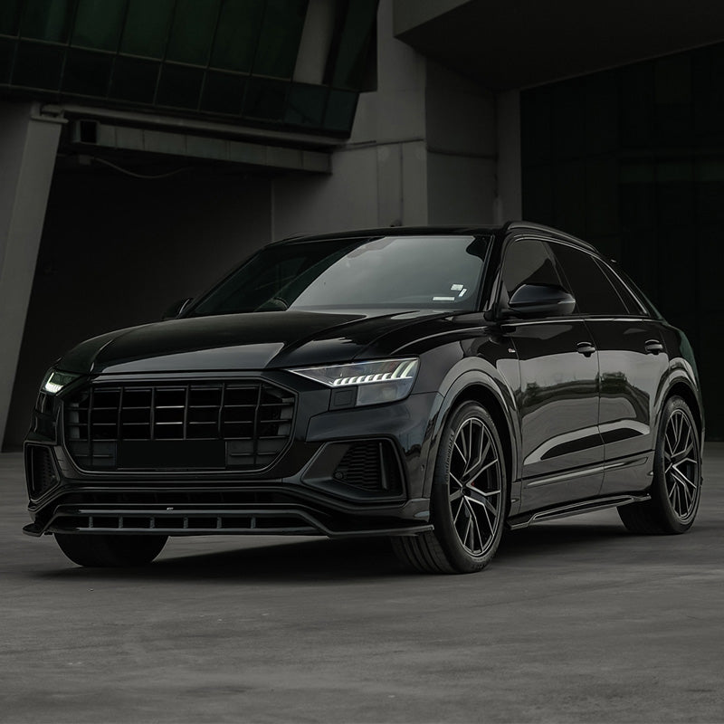 OneWay, Spoiler avant, noir brillant, convient à Audi Q8 S-Line & SQ8 MK1 (2018-2023)