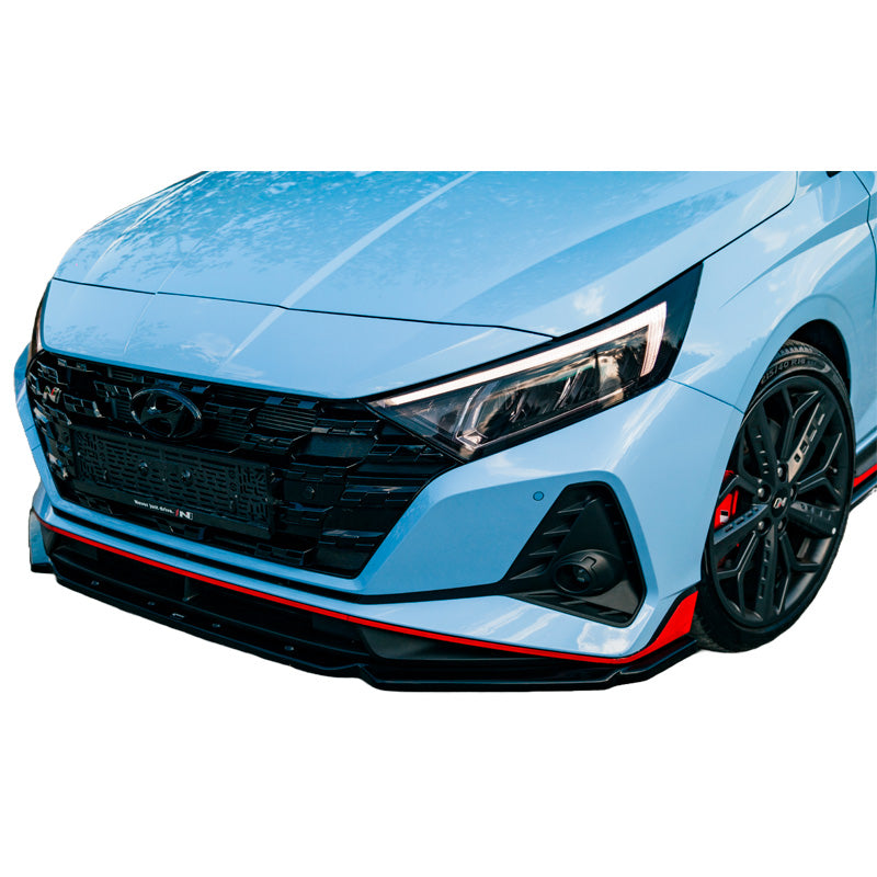 OneWay, Front spoiler, Glossy black, Fits Hyundai i20 N MK3 2020-, 'Sporty Design'