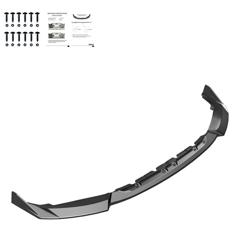 OneWay, Front spoiler, Glossy black, Fits BMW M2 G87 Coupe 2023-, 'Elegant Design'