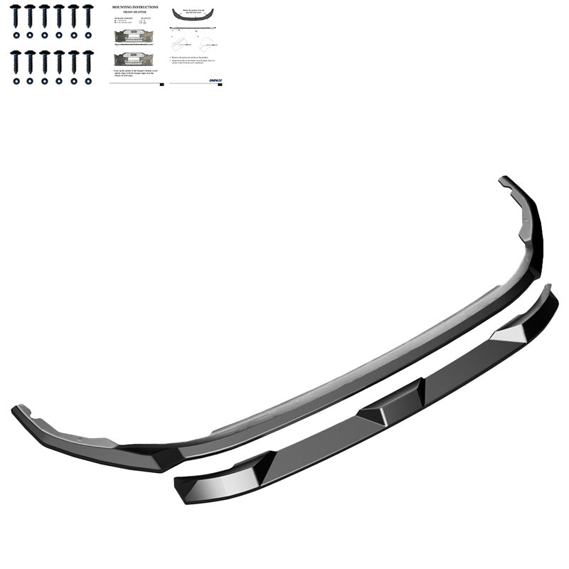 Oneway, Front spoiler, gloss black, fits Volkswagen Transporter T7 (2024-)