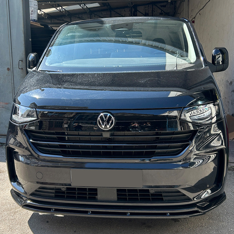 OneWay, Front Spoiler, Gloss black Version 2, Fits Volkswagen Transporter T7 (2024-)
