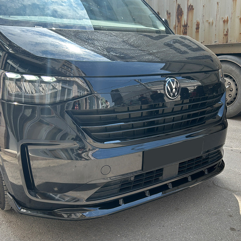 OneWay, Front spoiler, gloss black, Version 5, fits Volkswagen Transporter T7 (2024-)