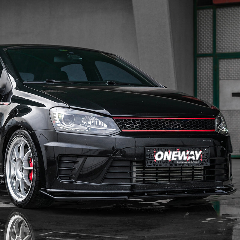 OneWay, Front spoiler, Gloss Black, fits Volkswagen Polo 6R GTi (2009-2014)