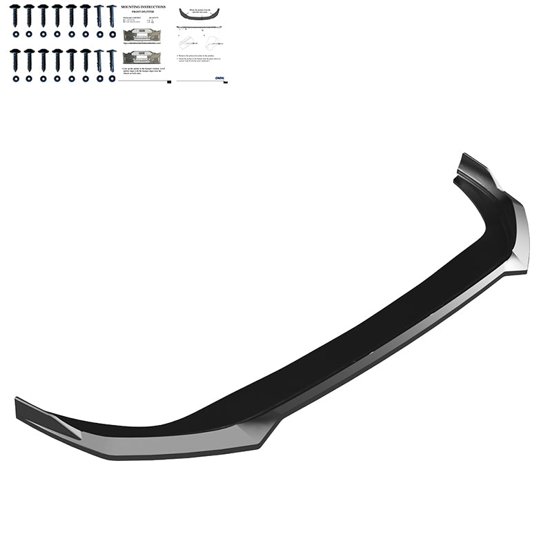OneWay, frontspoiler, glanzend zwart, past op Volkswagen Golf VIII HB/Variant Facelift (2024-) excl. GTi/GTD/GTE/R/R-Line