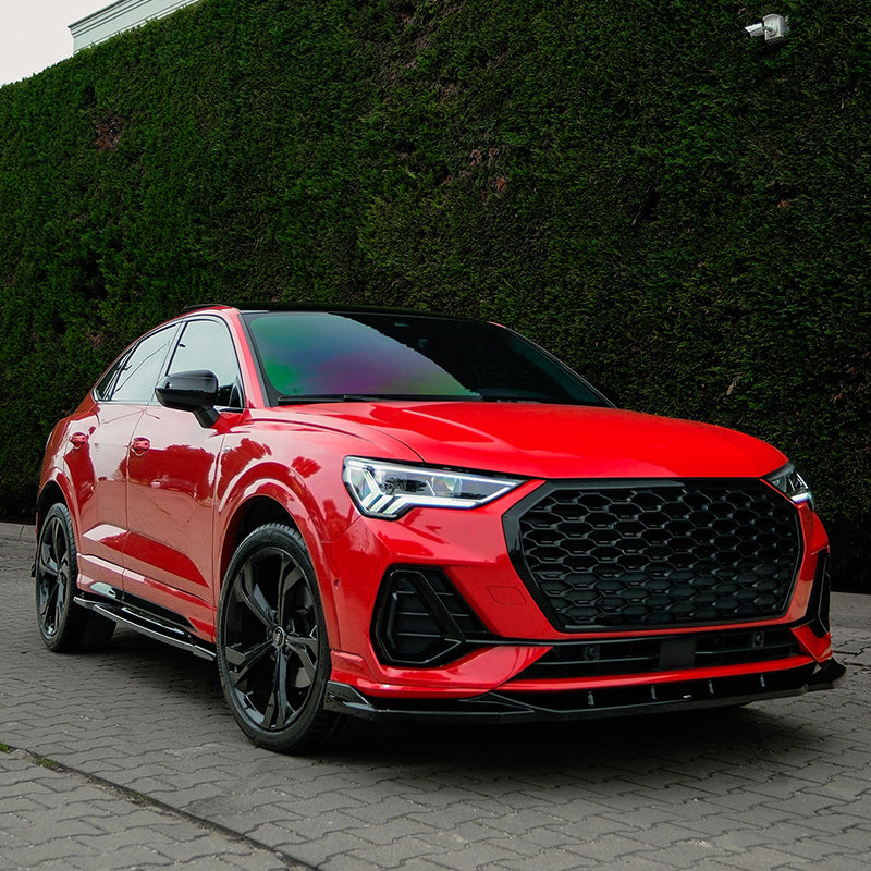 OneWay, Front spoiler, Gloss Black, Fits Audi Q3 (F3B) S-Line & Q3 Sportback (F3N) S-Line (2019-2025) excl. RSQ3