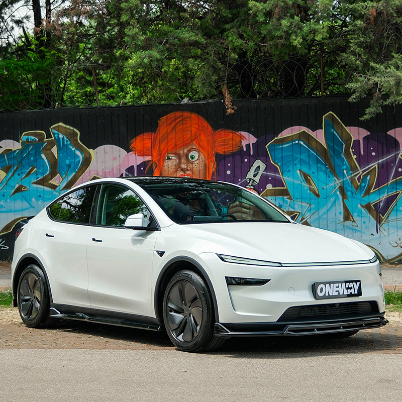 OneWay, Frontspoiler, Glossy black, passer til Tesla Model Y 'Juniper' FL (2025-)