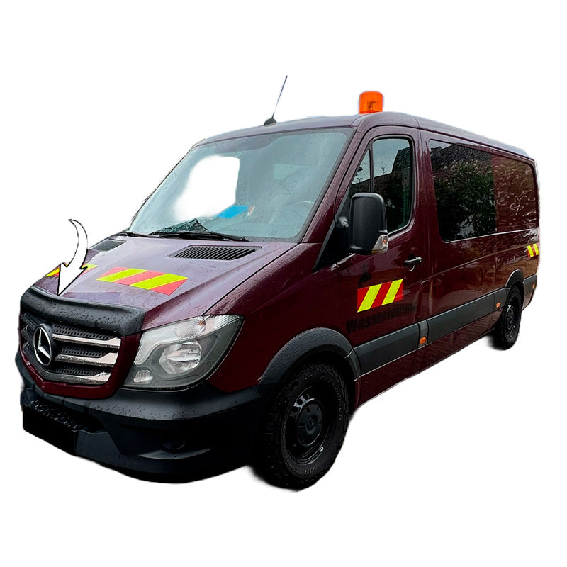 OneWay, Protection de capot, noir mat, compatible avec Mercedes Sprinter W906 Facelift 2014-2018, 'Version 2'