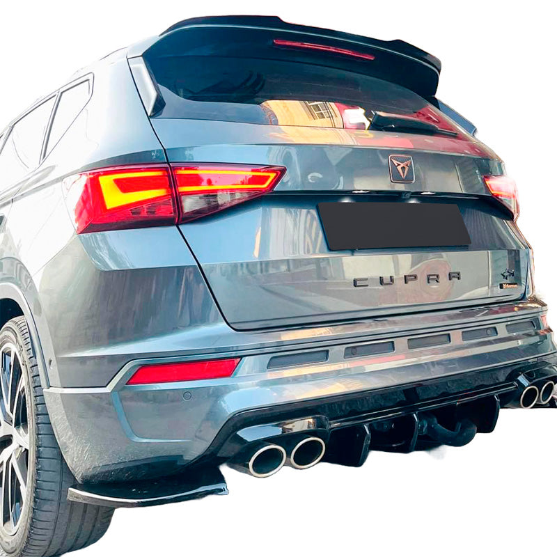 OneWay, Rear Bumper Splitters, Glossy Black, Fits Cupra Ateca MK1 (2018-), 2-piece set
