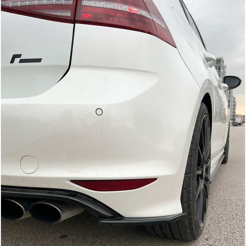 OneWay, Splitters latéraux de pare-chocs arrière, noir brillant intense, convient à Volkswagen Golf VII HB R (2013-2016), lot de 2 pièces