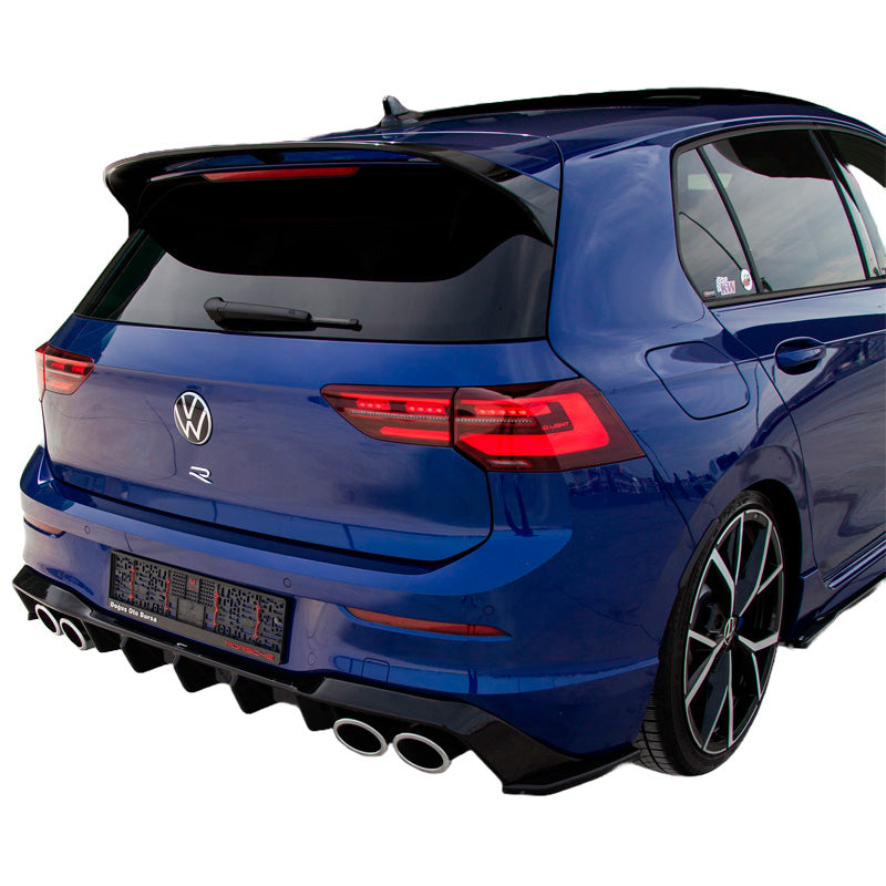 OneWay, rear bumper side splitters, glossy black, Fits Volkswagen Golf VIII HB R 2020-, 2 pcs.