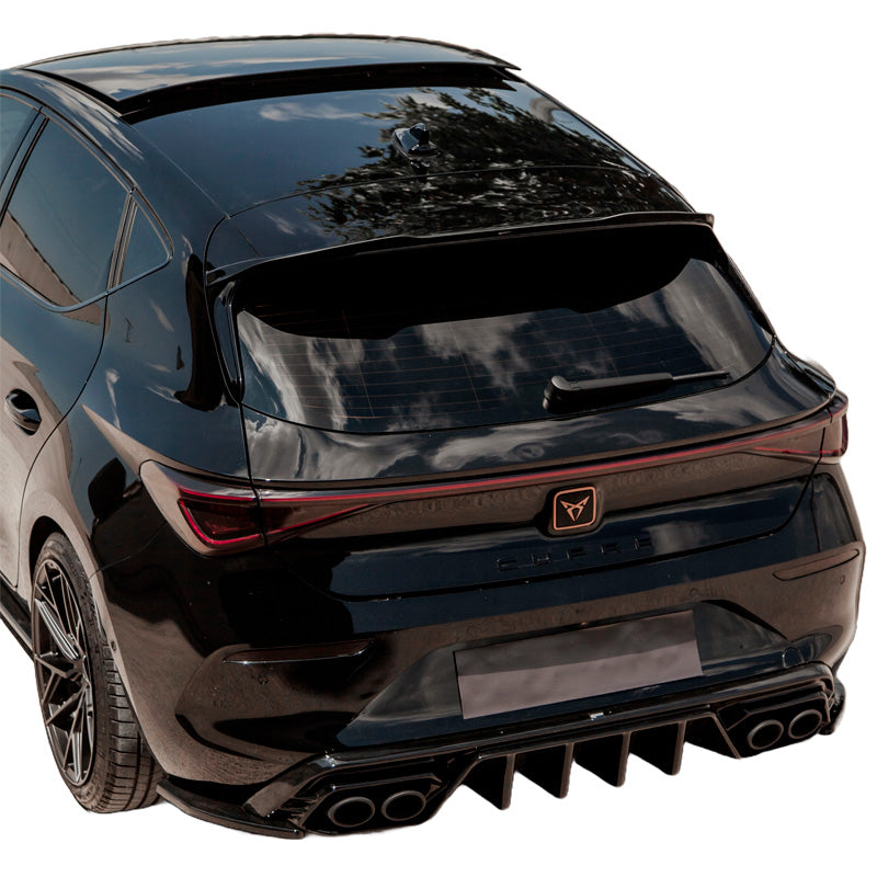 OneWay, Splitters de pare-chocs arrière, noir brillant, Compatible avec Cupra Leon HB 2020-, kit de 2 pièces