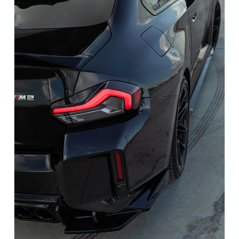 OneWay, Splitters de pare-chocs arrière, noir brillant, Compatible avec BMW M2 G87 Coupe 2023-, kit de 2 pièces